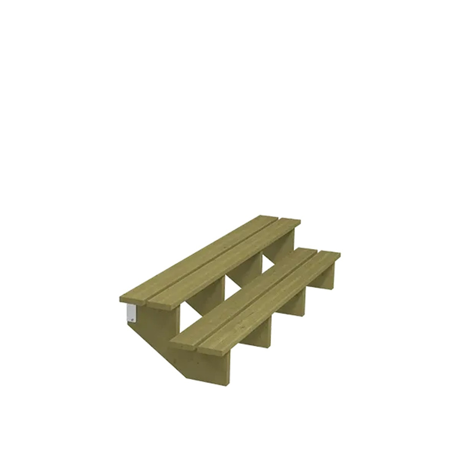 Plus A/S Terrassentreppe mit 2 Stufen aus druckimprägniertem Holz NTR Kl A, B/H/T: 180 x 50 x 34 cm - Bild 2