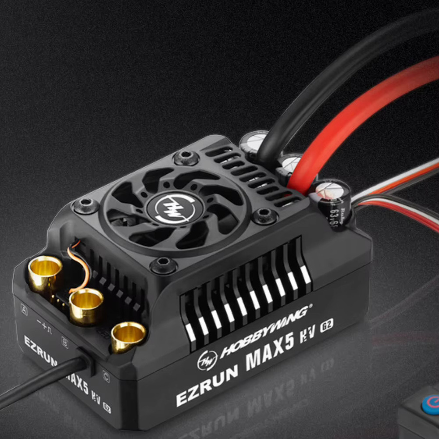 Hobbywing EZRUN Max5 HV G2 250A 6-12s Brushless Sensored ESC mit EzRun 56118SD G2 650KV 800KV 1100KV Motor für 1/5 Buggy, Zubehör - Bild 3