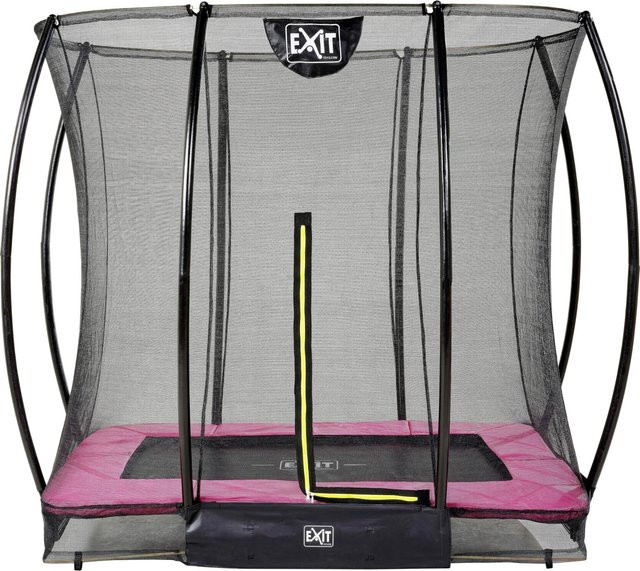 EXIT Silhouette Bodentrampolin Rosa mit Sicherheitsnetz, B/T: 214 x 153 cm - Bild 1