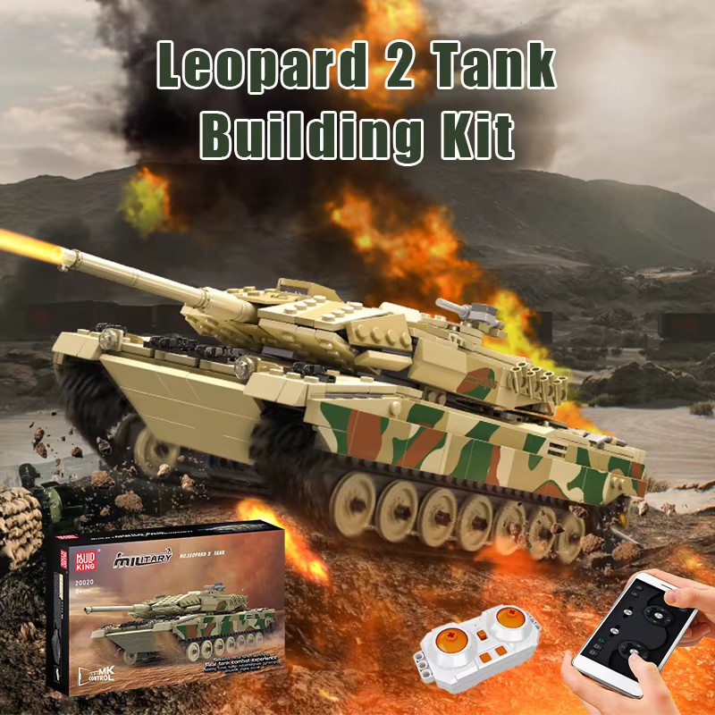 Mould King 20020 Deutscher Leopard 2 Hauptkampfpanzer, ferngesteuerter Bausatz - Bild 2