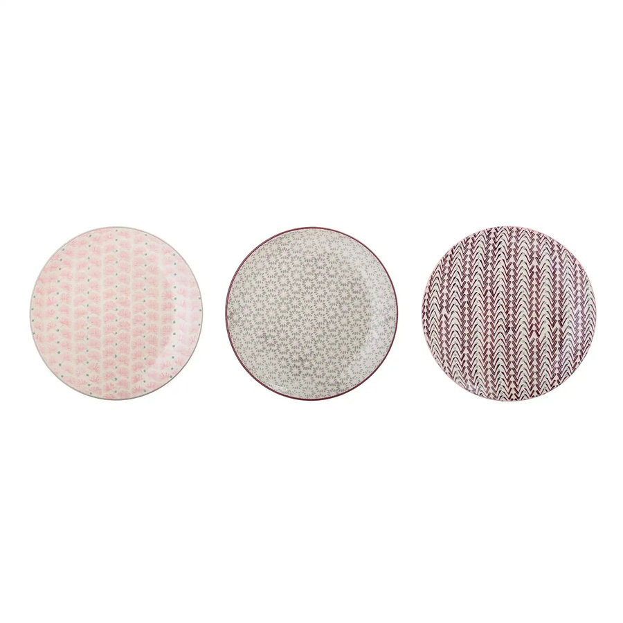 Bloomingville Teller aus Steingut Maya Lila Set von 3 - Bild 1