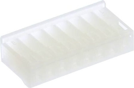 Molex Stiftgehäuse-Kabel mit 8 Polen, Rastermaß 3.96 mm, Farbe Weiß/Transparent - Bild 1