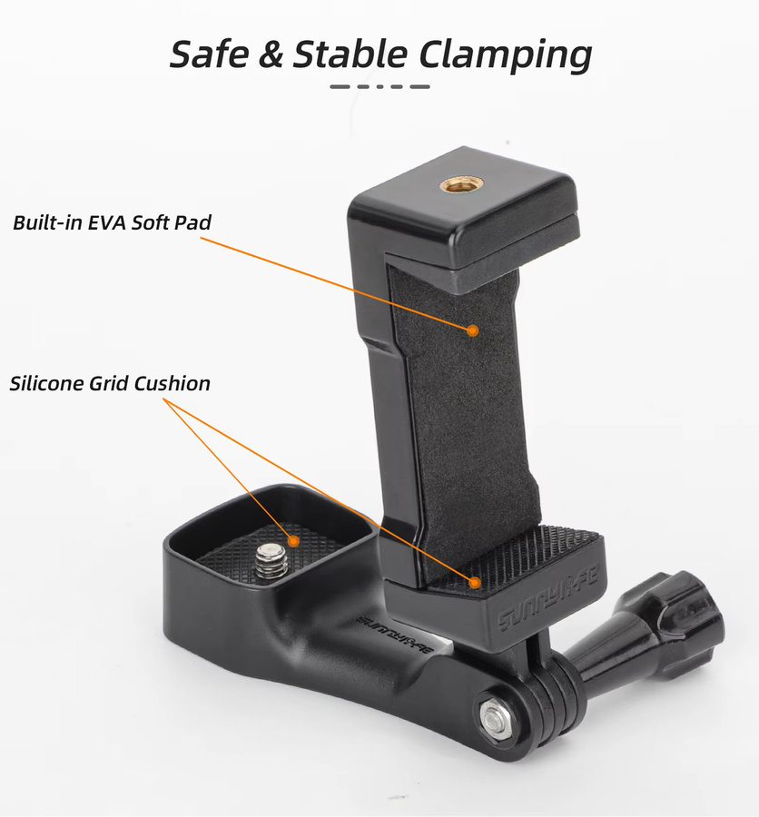 DJI Vorderer Telefonhalter-Clip und Handheld-Aufnahme-Erweiterungsadapter für Osmo Pocket 3 und Pocket 4 in Schwarz - Bild 2