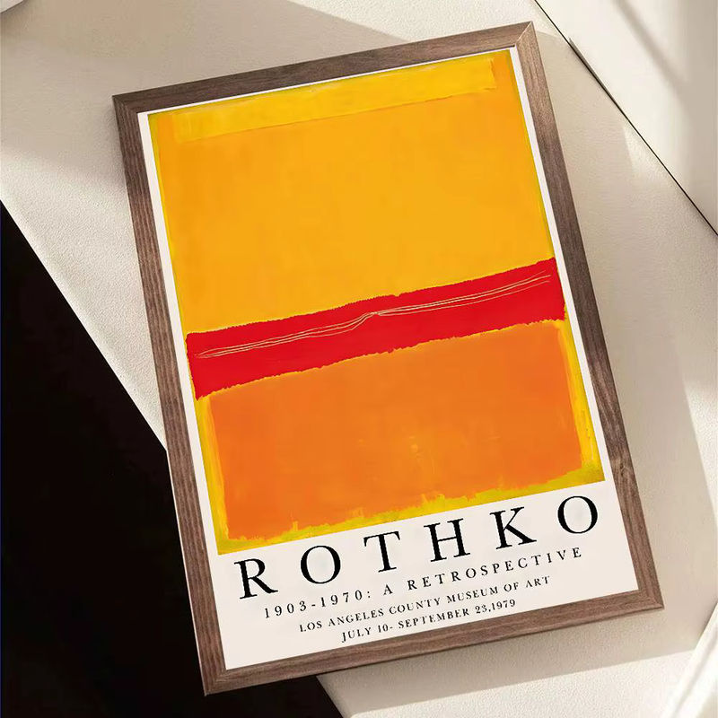 MINISO Abstraktes Kunstposter im Stil von Mark Rothko, Mehrfarbig, Rahmenlos, Hochformat für Wandmontage - Bild 5