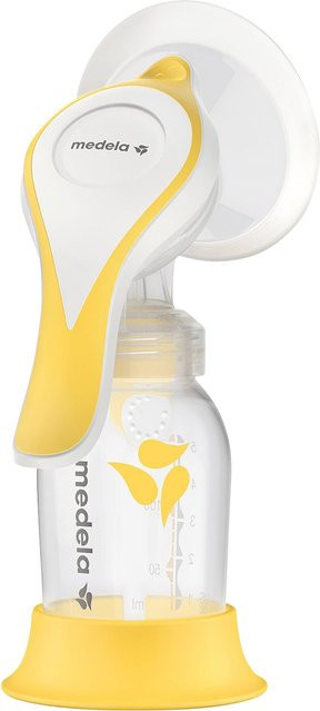 Medela Handmilchpumpe Harmony Flex in Weiß und Gelb - Bild 1