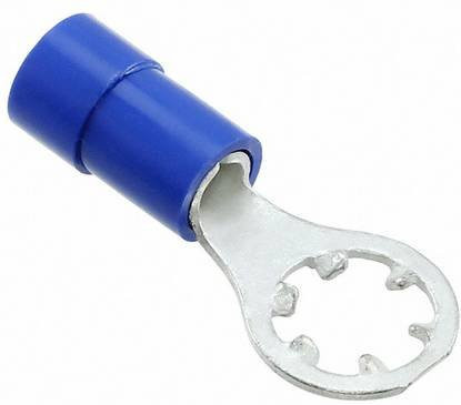 Molex Ringkabelschuh 190750021 in Blau aus Edelstahl mit Loch-Ø 4mm - Bild 1