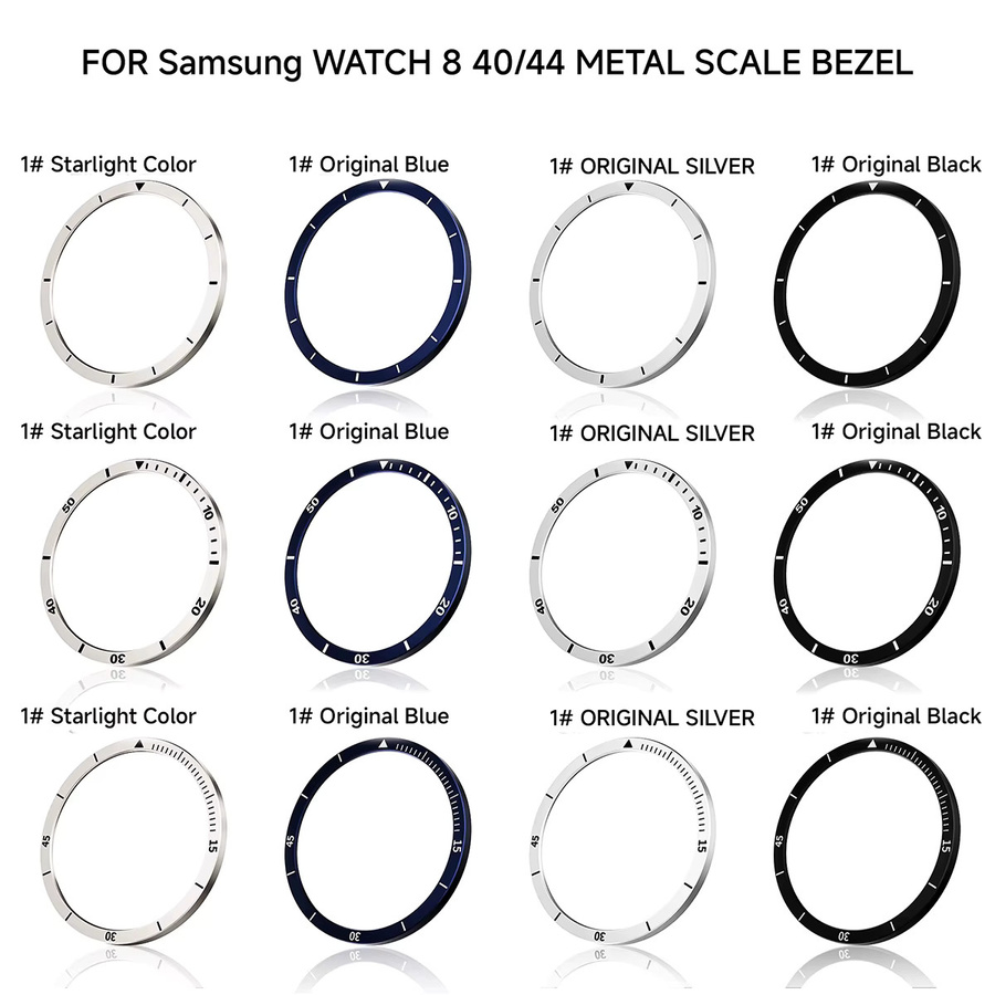 CAOWTAN Uhrenzubehör Metallrahmen für Samsung Galaxy Watch 8, Edelstahl, Unisex - Bild 2