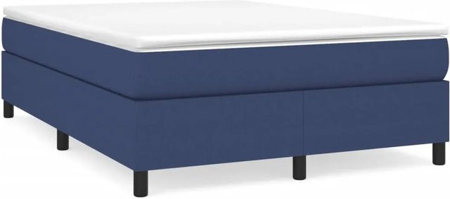 vidaXL Boxspringbett Blau mit Stoffbezug B/T/H: 140 x 200 x 35 cm - Bild 1