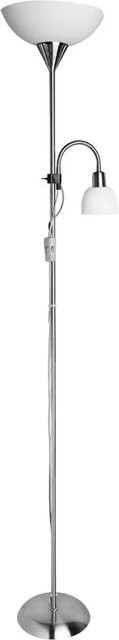 Arte Lamp Stehleuchte Duetto Deckenfluter mit Leselampe in Silber - Bild 1