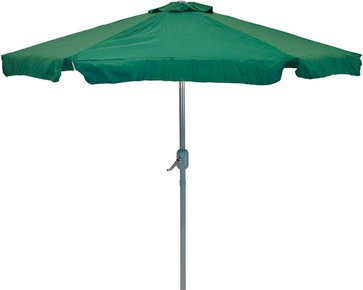 Merxx Sonnenschirm aus Polyester und Aluminium in Grün, Durchmesser: 230 cm, Höhe: 219 cm - Bild 1