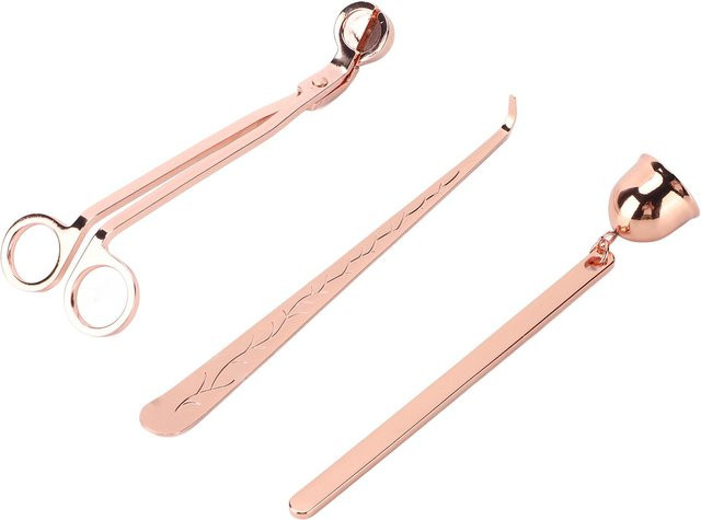 GoolRC Dochtschneider Set aus Metall in Beige und Gold, 3 Stück Kerzenzubehör - Bild 1