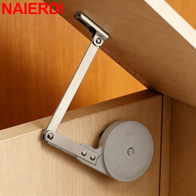 NAIERDI 2er-Pack Spielzeugkisten-Scharniere mit Soft-Close-Funktion, Schwerlast-Deckelscharnier für Aufbewahrungstruhen und Bänke, Silber/Stainless-Look - Bild 1