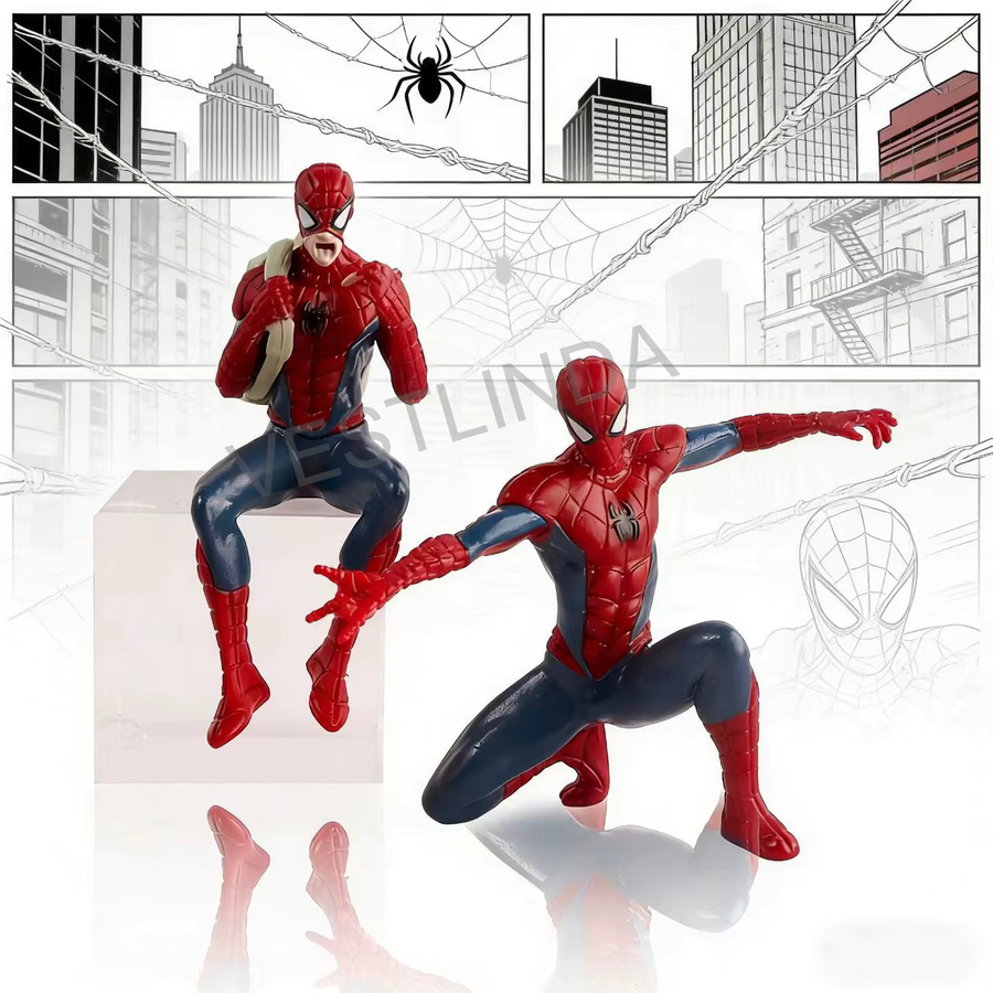 BEAST KINGDOM Spiderman Superhelden-Mini-Figuren, Action-Sammlerstück Statue, 7-9 cm - Bild 3