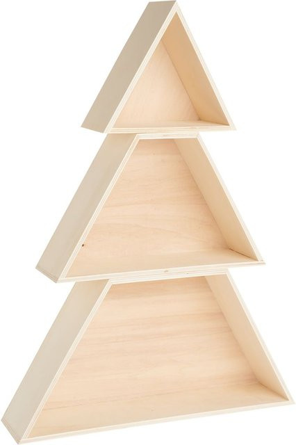 Rico Design Holzboxen-Set Tannenbaum in Beige aus Sperrholz - Bild 1