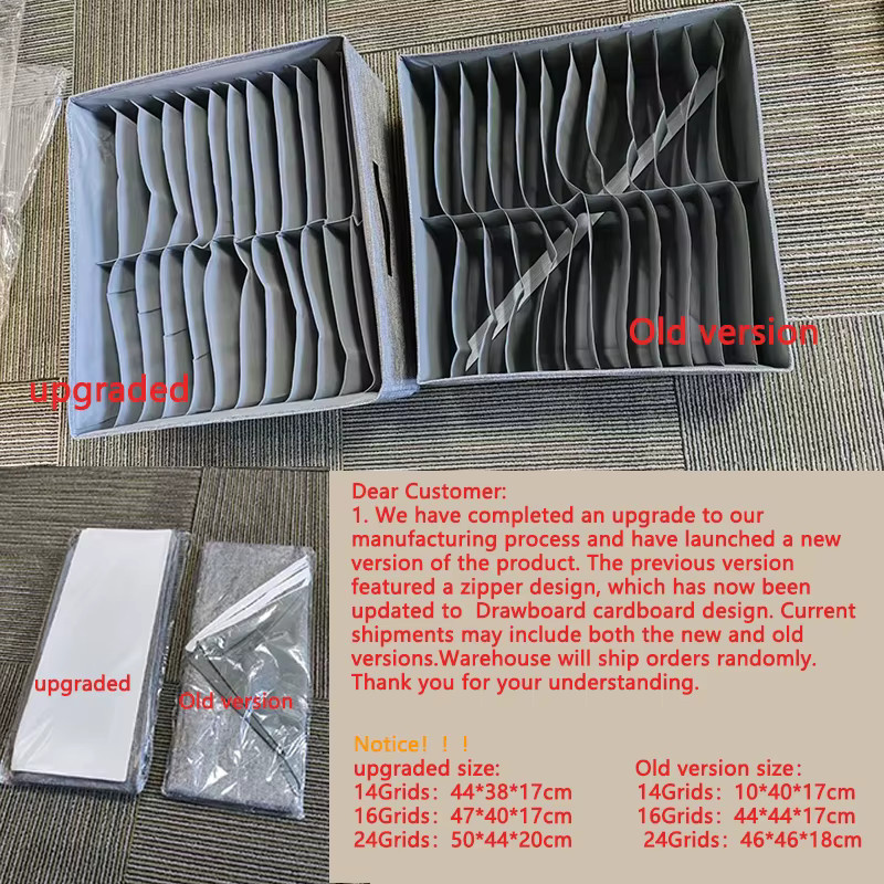 JAH Faltbare Kleiderschrank Organizer Schublade in Grau mit PP Board zur Lagerung von Kleidung und Hosen - Bild 2