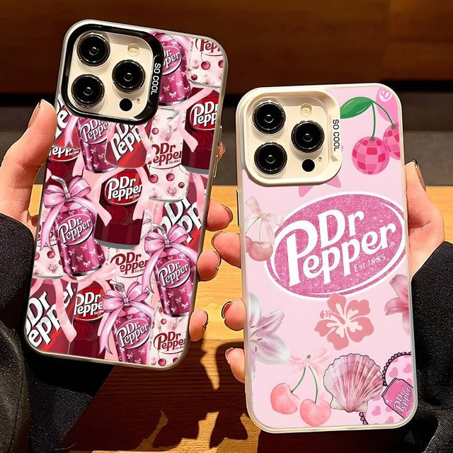 D-Dr P-PepperS Handyhülle für Apple iPhone 11 12 13 14 15 16 Pro Max Plus in Rot mit Schutz-Plattierung - Bild 1
