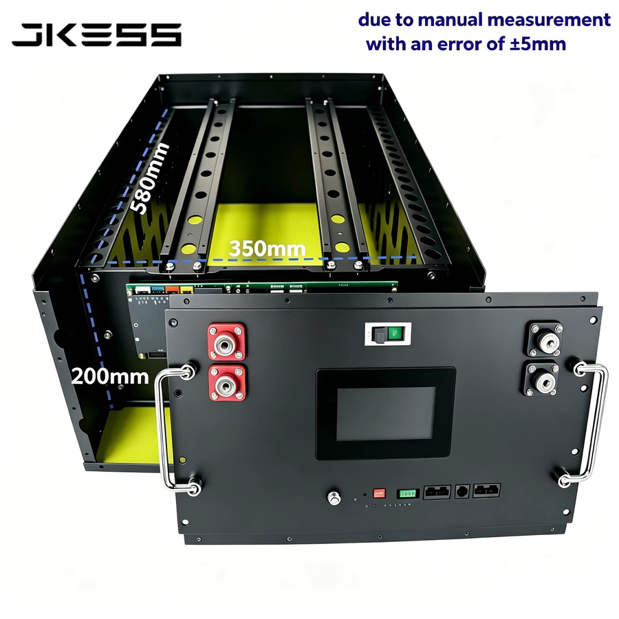JKESS DIY Batteriegehäuse mit JK PB2A16S20P BMS und 4,3-Zoll-LCD für LiFePO4 48V 51,2V 280Ah-320Ah Energiespeicher (ohne Batterie) - Bild 3
