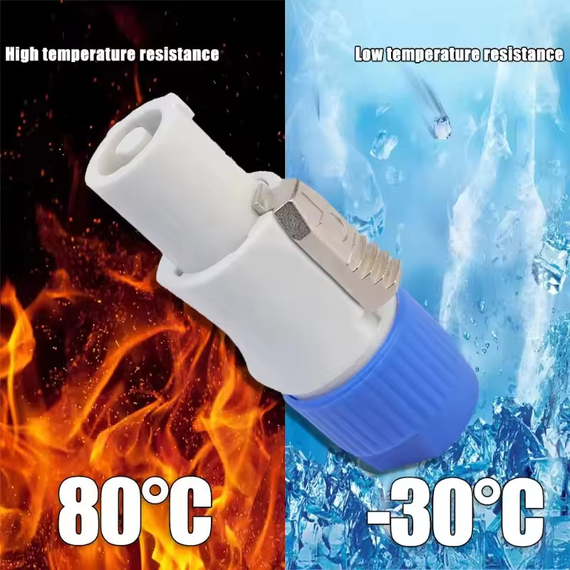 Powercon Stecker und Buchsen Set NAC3FCA NAC3FCB NAC3MPA in Blau für Bühne, Licht und LED Bildschirme - Bild 4