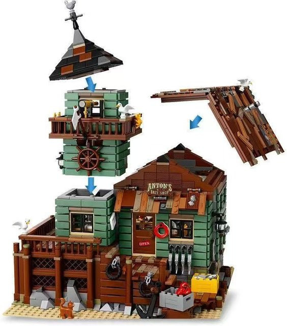 Yiran toy Fischerhütte Bausteine 2614 Teile ab 14 Jahren - Bild 1