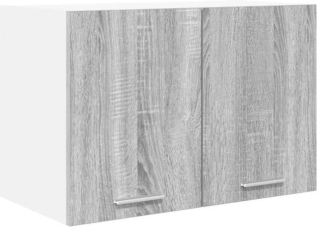vidaXL Hängeschrank Riga mit Tür für die Küche, Grau Sonoma und Weiß, B: 60 cm, T: 31 cm, H: 40 cm - Bild 1