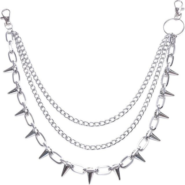 YIRAN Hosenkette, Messing, Silber, Unisex - Bild 1
