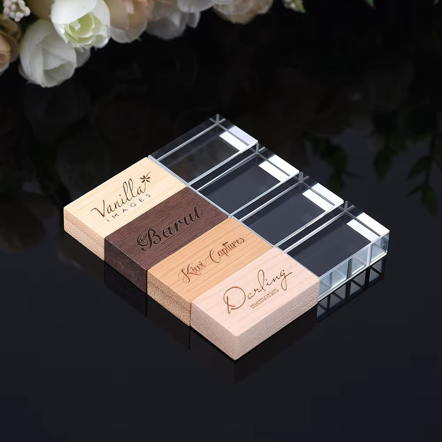 JASTER USB-Flash-Laufwerk mit individuellem Logo in Holz-Optik, USB-A und USB-C Anschluss, Farbe: Braun - Bild 2