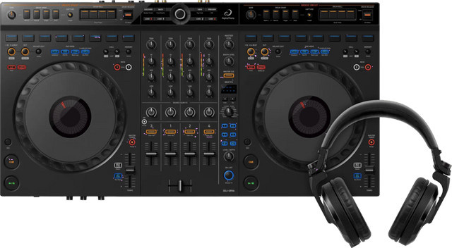 AlphaTheta DDJ-GRV6 DJ-Controller und Pioneer DJ HDJ-X7 Kopfhörer Set in Schwarz - Bild 1