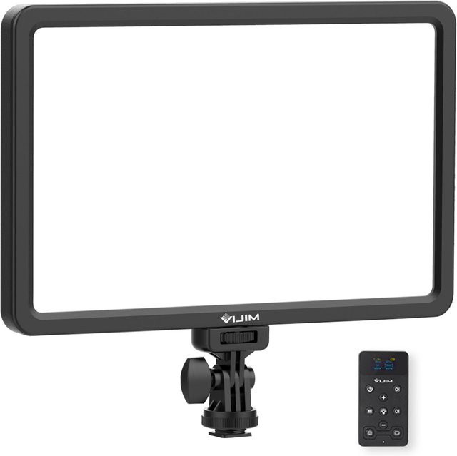 VIJIM VL192 Tragbares LED-Videoleuchten-Set, dimmbare zweifarbige Flachbildschirm-Leuchte mit USB-C, Schwarz - Bild 1
