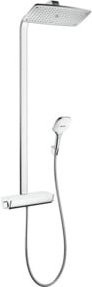 Hansgrohe Showerpipe Raindance E mit Thermostat, Handbrause und Kopfbrause, 1 Strahl, weiß/chrom - Bild 1