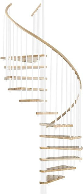 Minka Spindeltreppe Spiral Wood in Eiche Weiß für eine Raumhöhe bis 305 cm - Bild 1