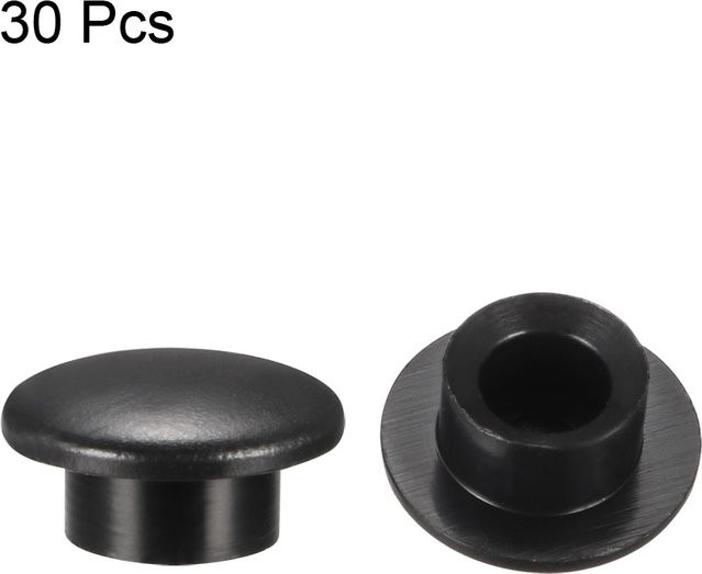 UXCELL 30 Stück Taktile Schalterkappen aus Kunststoff in Schwarz mit 3,2 mm Lochdurchmesser als Abdeckung für 6 x 6 Mikroschalter - Bild 1