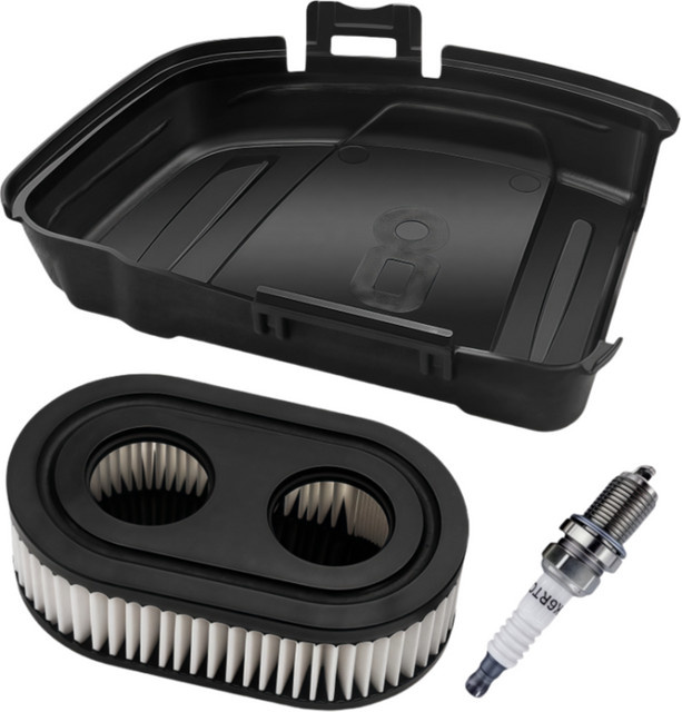 GMIGE Luftfilterabdeckung und Zündkerze K6RTC Set für Briggs & Stratton 650EXI 675EXI 675IS Rasenmäher - Bild 1