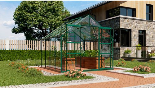 VITAVIA Gewächshaus Mars Plus 6700 in Grün mit Aluminiumrahmen, B/H/T: 195 x 197 x 131 cm - Bild 1