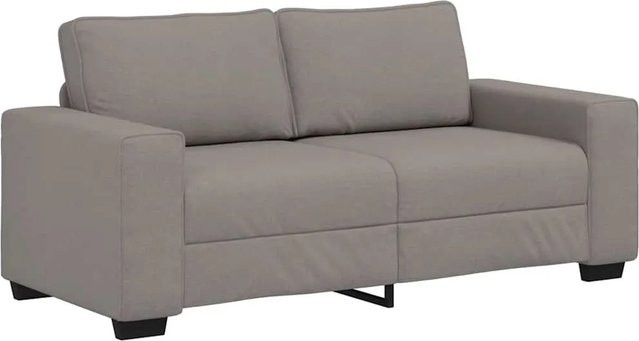 vidaXL 2-Sitzer-Sofa in Taupe und Grau mit Stoffbezug und Armlehnen - Bild 1