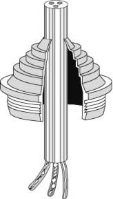 Hensel Stufenstutzen M40 IP55 STM 40 in Grau - Bild 1