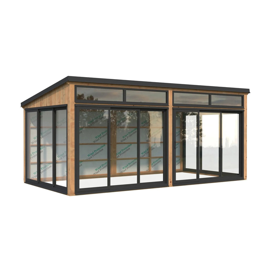 Palmako Holz-Gartenhaus Saga Slide mit Pultdach in Braun, B: 582 cm, T: 297 cm - Bild 2