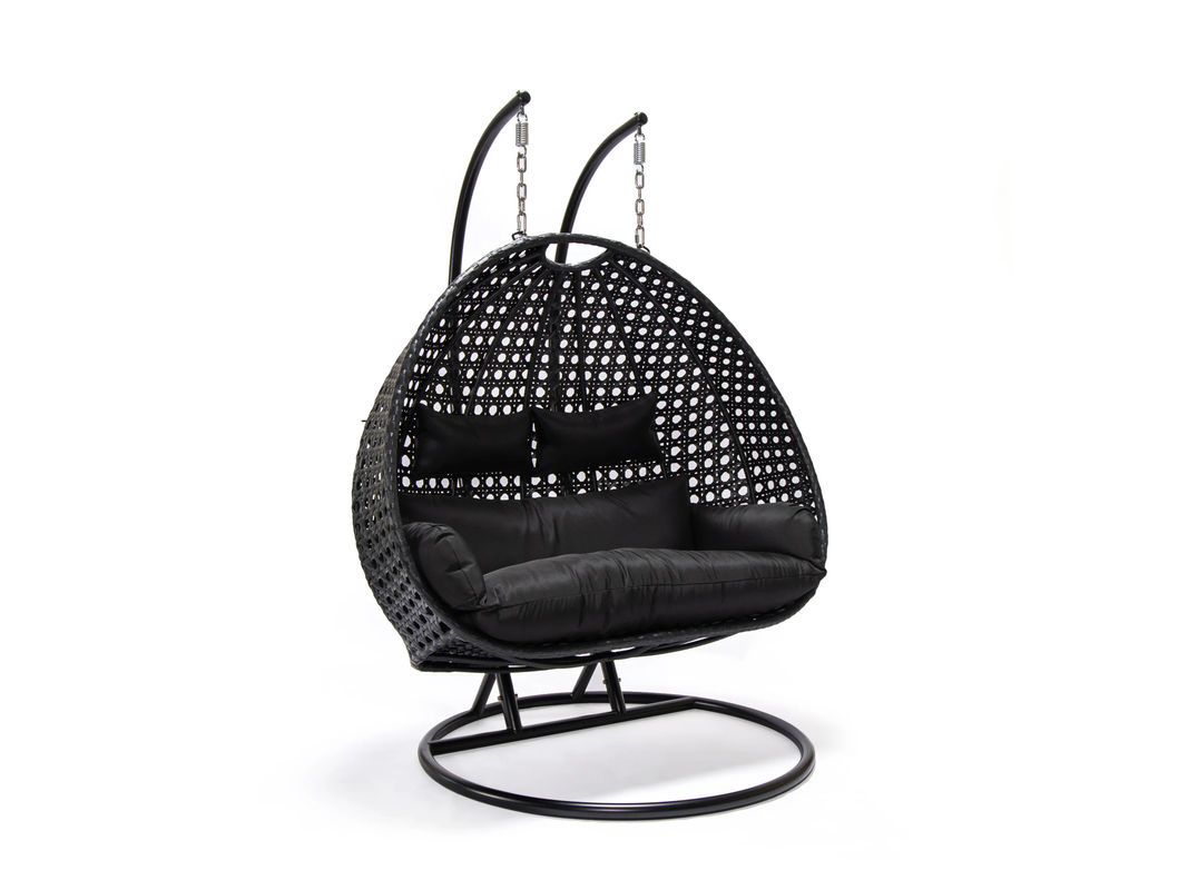 Home Deluxe Polyrattan Hängesessel TWIN Schwarz B/T/H: 120 x 74 x 195 cm - Bild 2