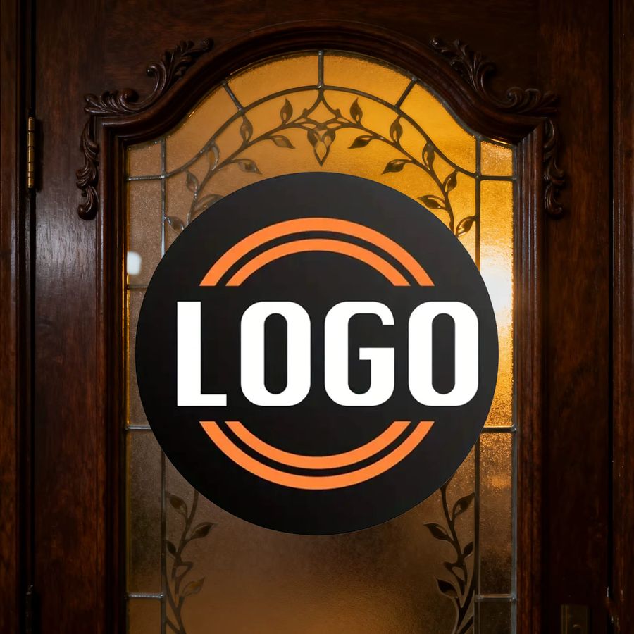 Personalisierter runder Aufkleber mit eigenem Logo wasserdicht für Fenster und Wände von Custom Image Shop Company - Bild 3