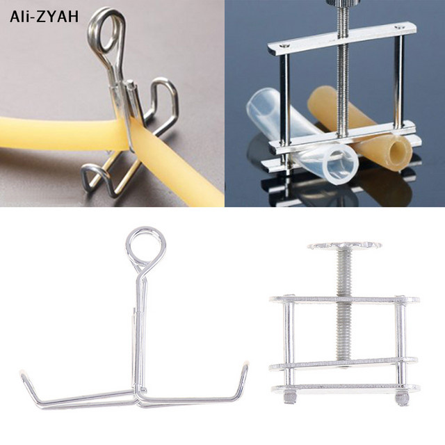Lab Hoffman Schlauchklemme Wasserstopper Spiralschlauchklemme in Silber als Flüssigkeitsdurchflussregler und Quetschventil für Gummischläuche - Bild 1