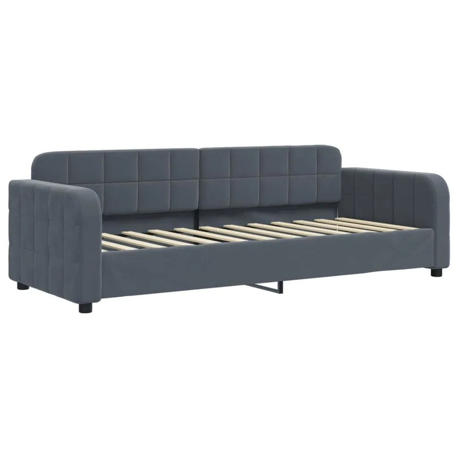 vidaXL Schlafsofa aus Samt in Grau mit Schlaffunktion, B/T/H: 200 x 80 x 71 cm - Bild 2