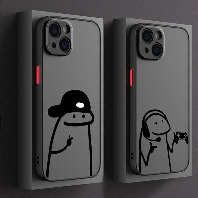 Lustige Matchstick-Männer Handyhülle von jamular für iPhone 17 16 15 14 13 12 11 Pro Max Mini X XS XR 7 8 Plus SE, matte luftstoßfeste Abdeckung - Bild 1