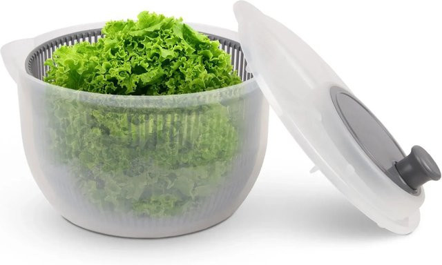 ProHome Salatschleuder Grau Transparent mit 2,7 l Volumen - Bild 1