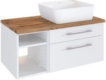 HELD MÖBEL Waschtisch Davos in Weiss, Wandmontage, B/H/T: 90 x 54 x 47 cm - Bild 1