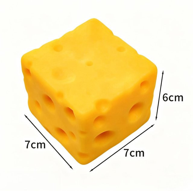 Squishy Quadrat Käse Quetschspielzeug, Langsamer Rückprall, Stressabbau, Sensorisches Spielzeug - Bild 1