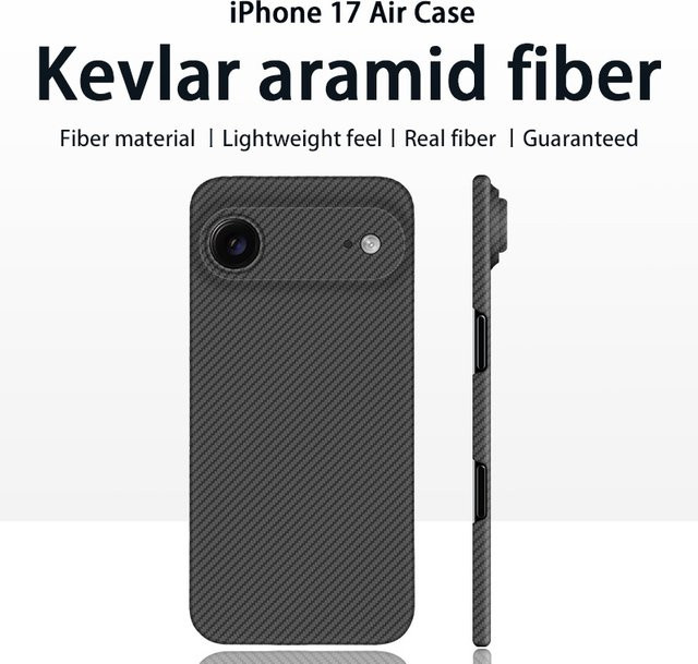Coxn Ultra Slim Aramid-Kohlefaser Hülle für iPhone Air 17 Air in Schwarz mit starkem MagSafe Magnet - Bild 1