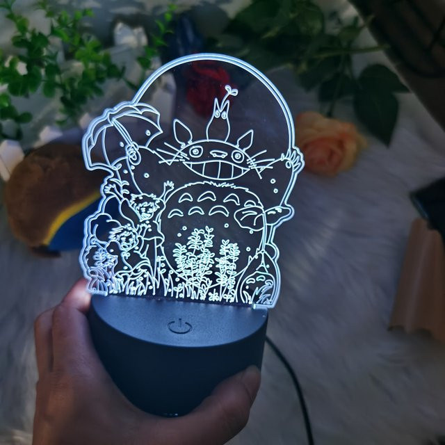 Bandai Totoro 3D LED Nachtlicht, Anime-Lampe, Bunt / Mehrfarbig - Bild 1