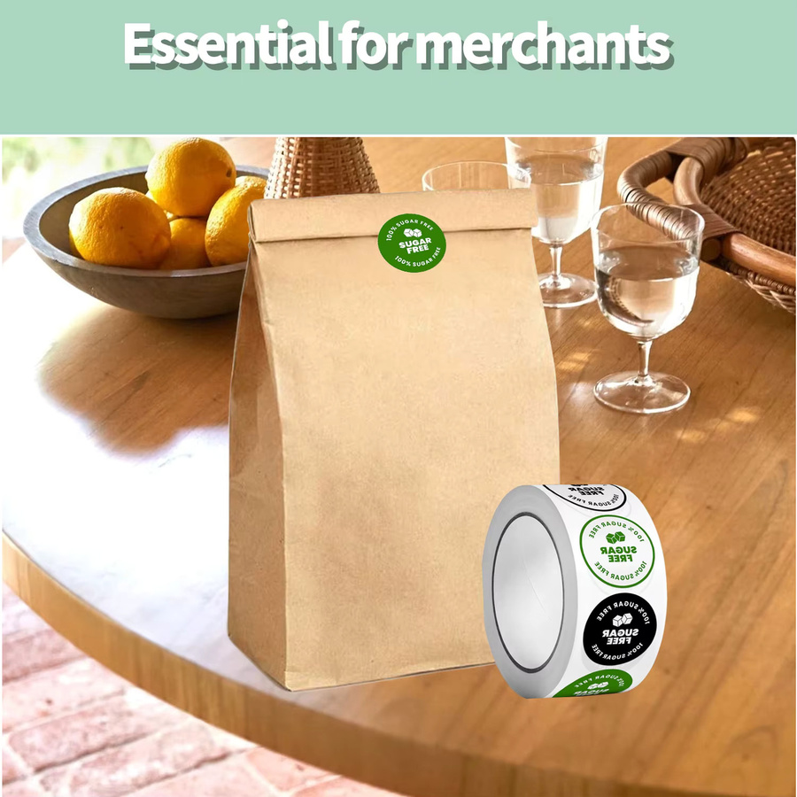 500 Stück Food Tips Aufkleber für Backen und Lebensmittel, 1 Rolle, Durchmesser: 2,5 cm - Bild 3