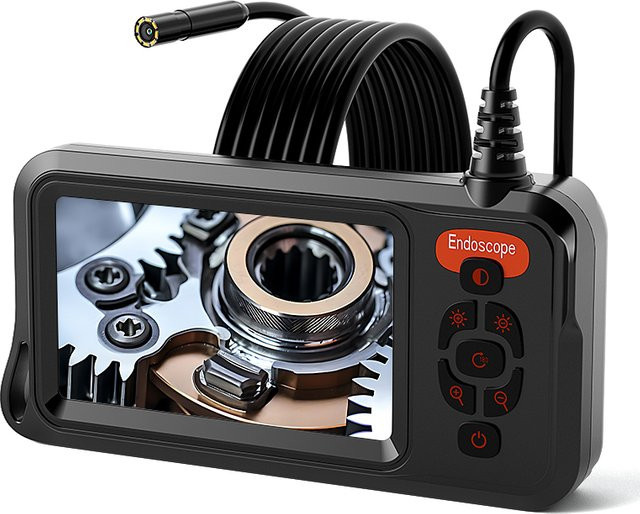 ZEMICAM Industrieendoskop mit 4,3 Zoll IPS-Bildschirm, 8mm IP67 wasserdichte Endoskopkamera, 1080P Inspektionskamera in Schwarz - Bild 1