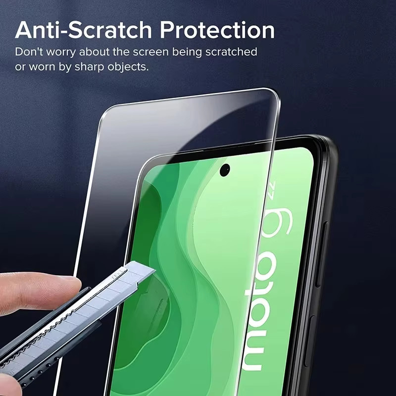 Motorola Displayschutzfolie aus 10D gehärtetem Glas, transparent, passend für Moto G84 G54 G14 G52 G82 G50 G40 G30 G20 G10 5G und Power - Bild 3