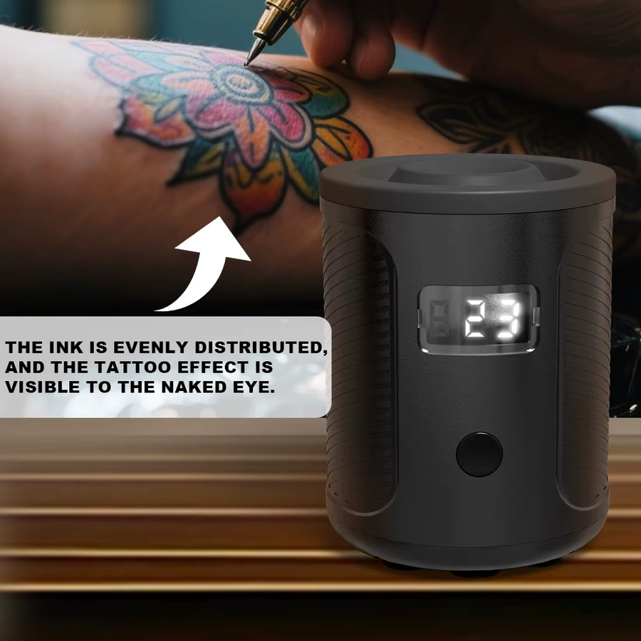 KVM Kabelloser Tattoo-Farbschüttler, 1200 mA Akku, 3 Geschwindigkeitsstufen - Bild 2